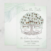 De Boom van de familie hervat sparen de Uitnodigin Kaart (Voorkant / Achterkant)