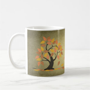 De boom van de herfst (秋) Herfst verliest Mok