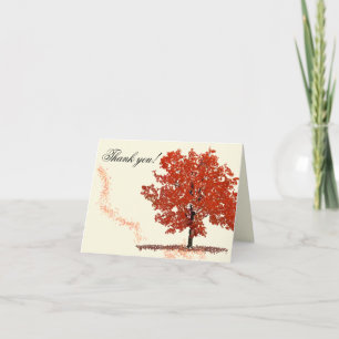 De Boom van de herfst dankt u Bedankkaart