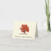 De Boom van de herfst dankt u Bedankkaart (Achterkant)