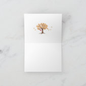 De Boom van de herfst dankt u kaardt Bedankkaart (Binnen)