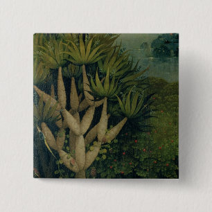 De boom van de kennis van goed en kwaad vierkante button 5,1 cm