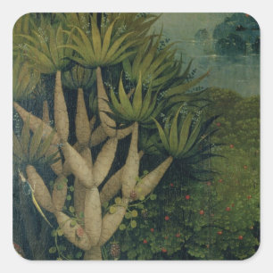 De boom van de kennis van goed en kwaad vierkante sticker