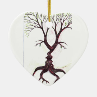 De boom van de kus keramisch ornament