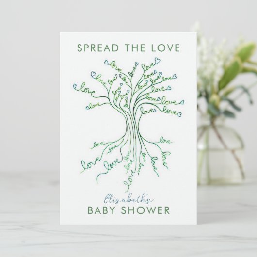 De boom van de Liefde Betekenis Persoonlijk Baby s Kaart (Staand voorkant)