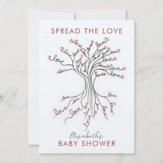 De boom van de Liefde Betekenis Persoonlijk Baby s Kaart (Voorkant)