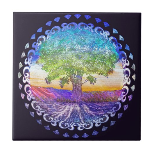 De boom van de Liefde, de Vrede, het Saldo Tegeltje (Voorkant)