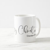 De boom van de Pijnboom van eenvoudige, Kerstmis Koffiemok (Voorkant rechts)