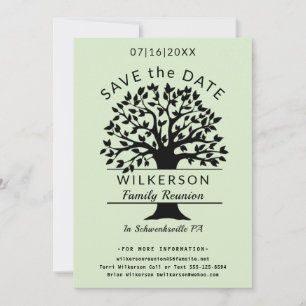 De Boom van de Reünie van de familie sparen de Kaa Save The Date