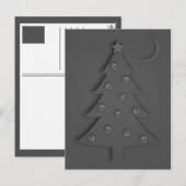 De Boom van de Schaduw van Kerstmis Feestdagenkaart (Voorkant / Achterkant)