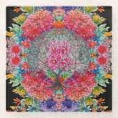 De boom van eeuwige kennis glazen onderzetter (Voorkant)