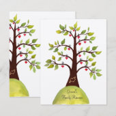 De Boom van het Hart van de Waterverf van de Kaart (Voorkant / Achterkant)