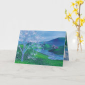 De boom van het Kristal - de Lente Kaart (Gele Bloem)