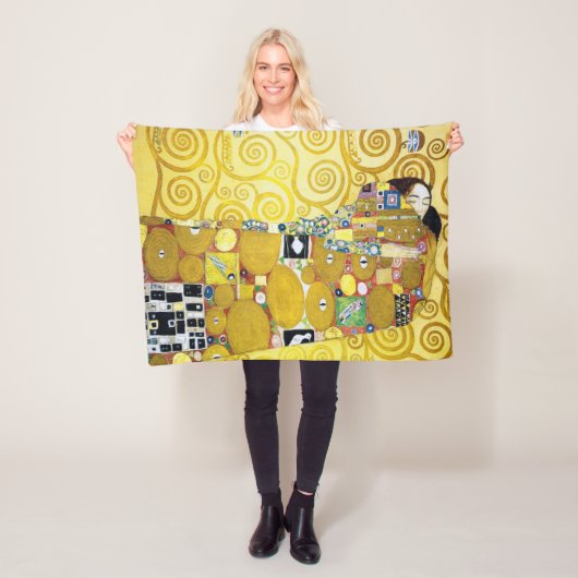 De boom van het Leven (detail), Klimt Fleece Deken (In situ)