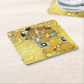 De boom van het Leven (detail), Klimt Kartonnen Onderzetters (Schuin)