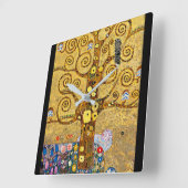 "De boom van het leven", Gustav Klimt Vierkante Klok (Hoek)