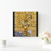 "De boom van het leven", Gustav Klimt Vierkante Klok (Huis)