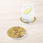 "De boom van het leven", Gustav Klimt Zandsteen Onderzetter (Zijkant)