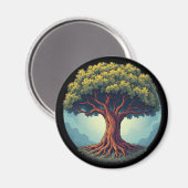 De boom van het leven koelkastmagneet magneet (Voorkant / Achterkant)