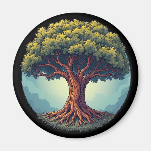 De boom van het leven koelkastmagneet magneet (Voorkant)