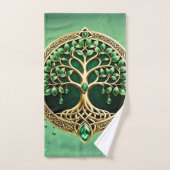 De boom van het leven met Keltische knopen. Bad Handdoek (Handdoek)