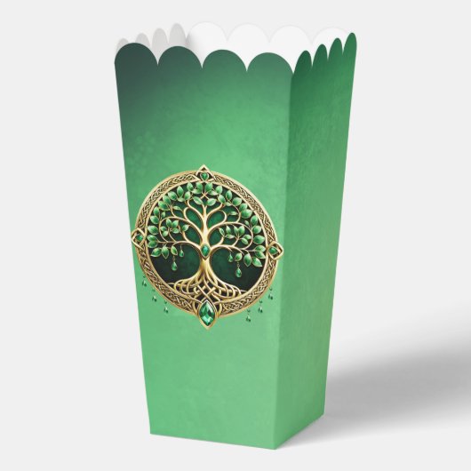 De boom van het leven met Keltische knopen. Bedankdoosjes (Achterkant)