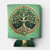 De boom van het leven met Keltische knopen. Blikjeskoeler (Achterkant)