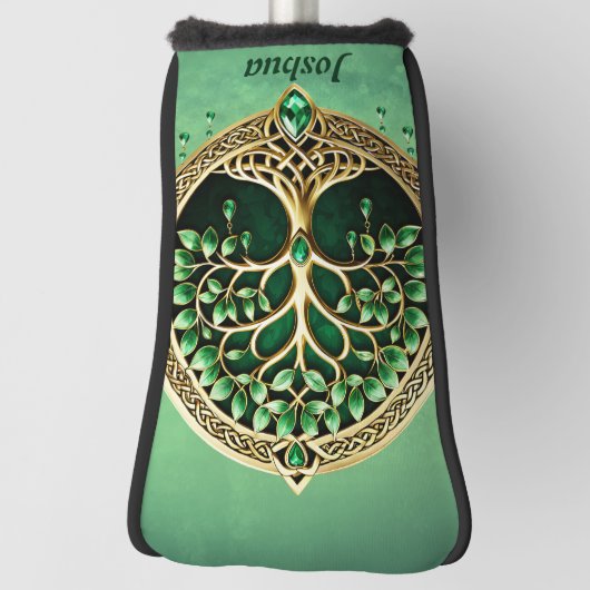 De boom van het leven met Keltische knopen. Golfheadcover (Draai 90)
