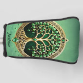 De boom van het leven met Keltische knopen. Golfheadcover (Voorkant)