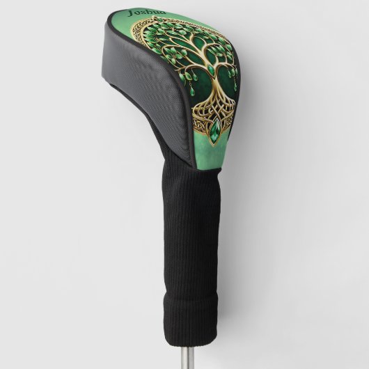 De boom van het leven met Keltische knopen. Golfheadcover (Schuin)