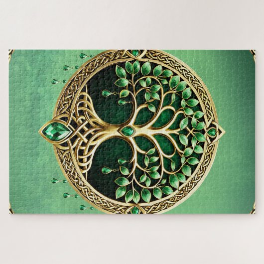 De boom van het leven met Keltische knopen. Legpuzzel (Horizontaal)