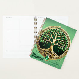 De boom van het leven met Keltische knopen. Planner