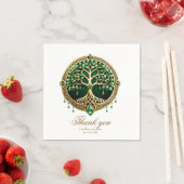 De boom van het leven met Keltische knopen. Servet (Insitu)