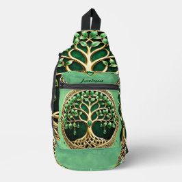 De boom van het leven met Keltische knopen. Sling Bag
