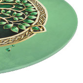 De boom van het leven met Keltische knopen. Snijplank (Hoek)