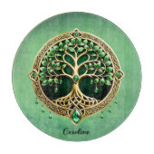 De boom van het leven met Keltische knopen. Snijplank (Voorkant)