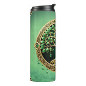 De boom van het leven met Keltische knopen. Thermosbeker (Gedraaid links)