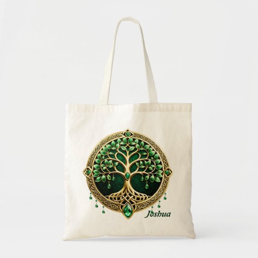 De boom van het leven met Keltische knopen. Tote Bag (Voorkant)