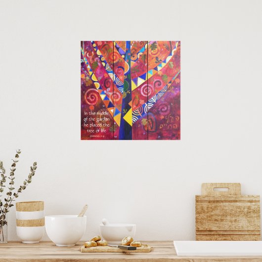 De boom van het leven poster (Keuken)