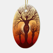 De boom van het moederschap keramisch ornament (Links)