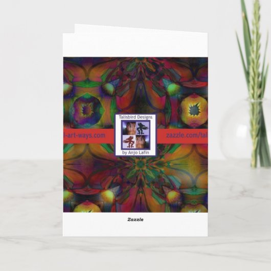 De boom van het monster door Anjo Lafin Feestdagen Kaart (Achterkant)