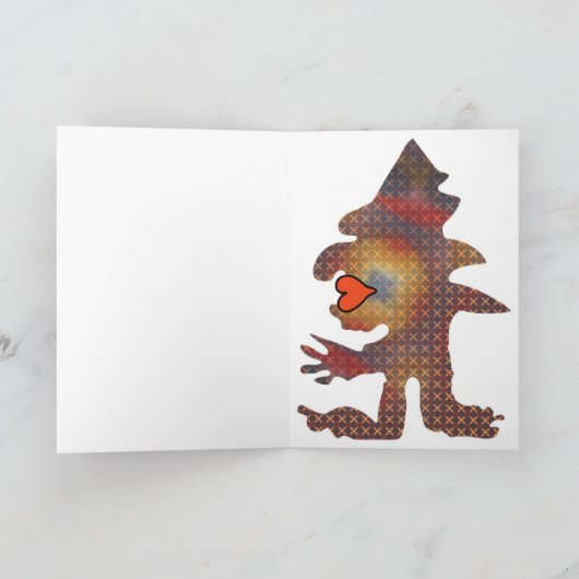 De boom van het monster door Anjo Lafin Feestdagen Kaart (Binnen)