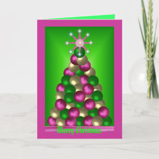 DE BOOM VAN HET ORNAMENT FEESTDAGEN KAART