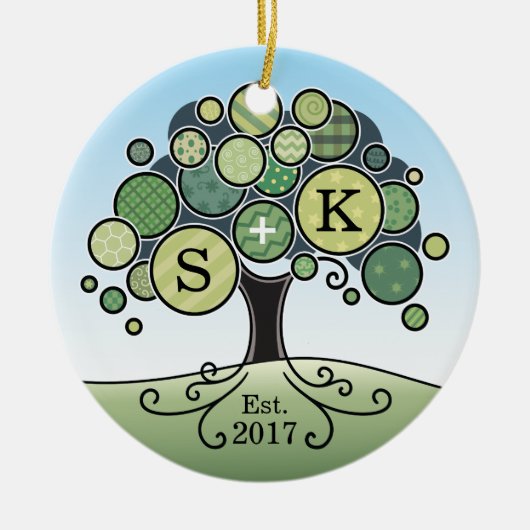 De Boom van het Patroon van het Lapwerk van het Keramisch Ornament (Voorkant)