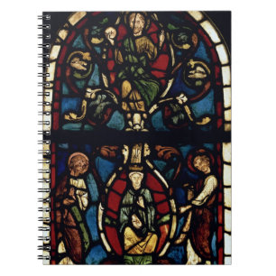 De boom van Jesse, 13e eeuw (gekleurd glas) Notitieboek