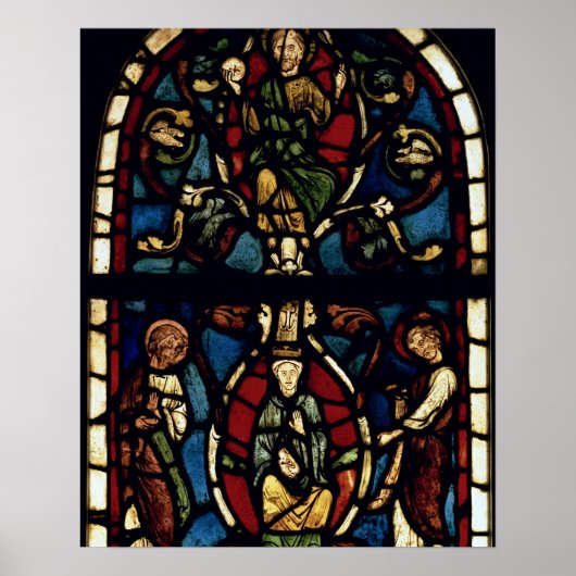 De boom van Jesse, 13e eeuw (gekleurd glas) Poster (Voorkant)