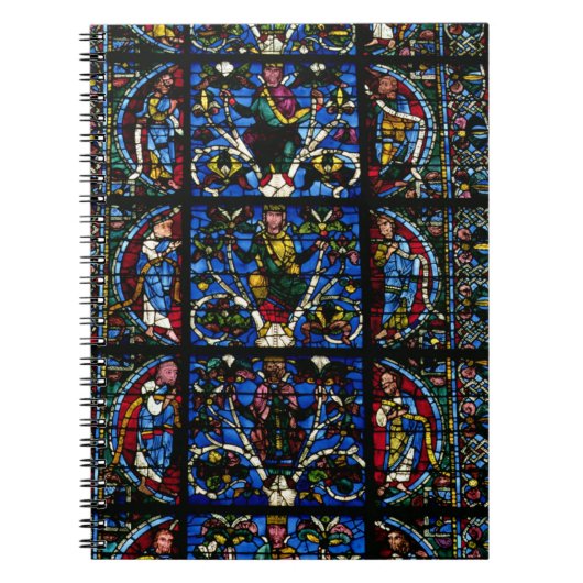 De boom van Jesse, het lancetvenster in het westel Notitieboek (Voorkant)