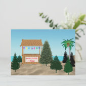 De Boom van Kerstmis Lot bij de Uitnodiging van he (Staand voorkant)