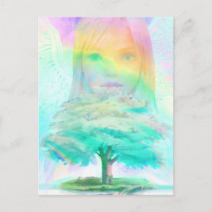 De boom van Life Light Angel Briefkaart