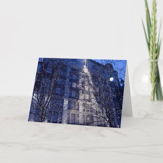 De Boom van Macys kondigt Vierkant aan Feestdagen Kaart (Voorkant)